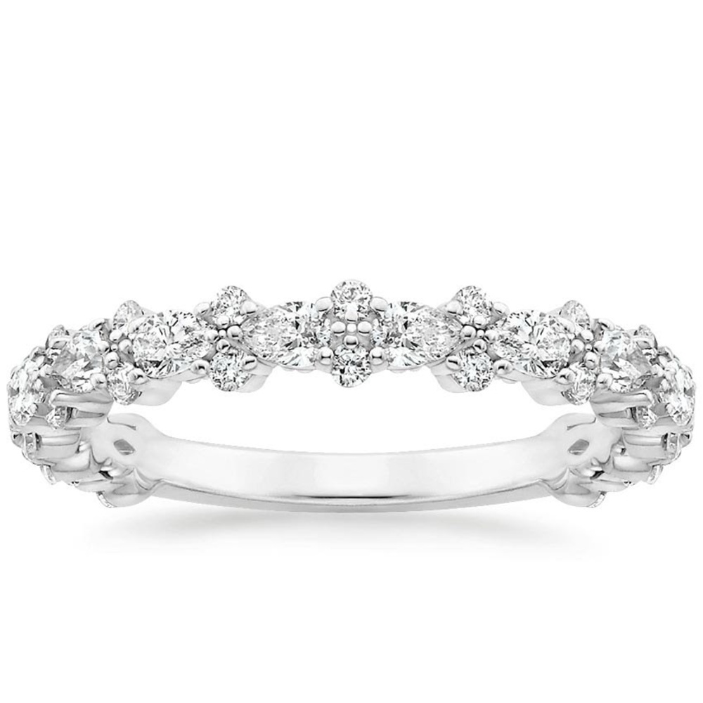 Brilliant Earth 18K White Gold Diamond Band Ring 0.75 CTW Size 7